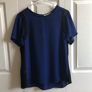 Royal blue chiffon top